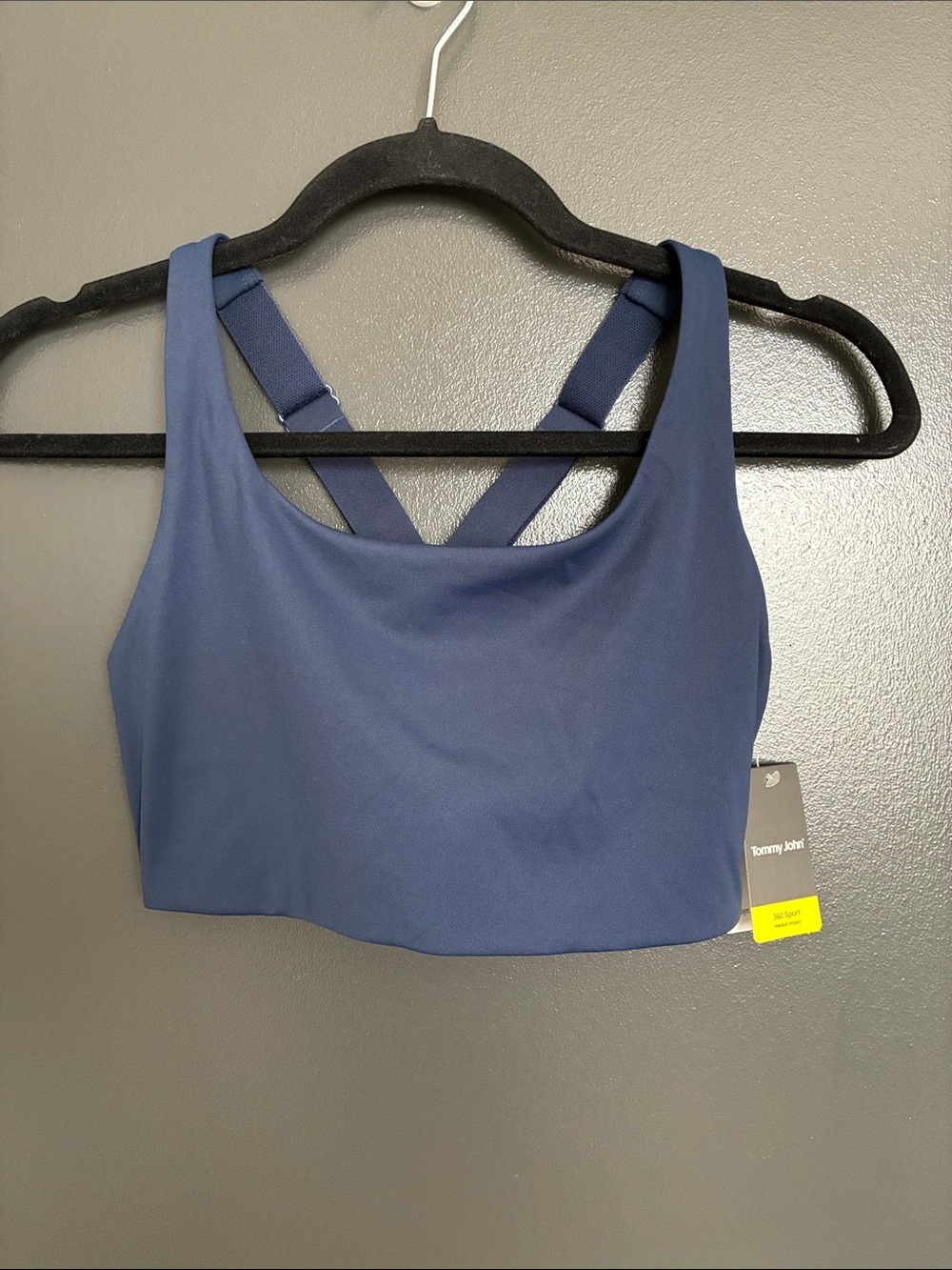Tommy John Sports Bra Medium Impact Adjustable Size Small Dress Blues - Picture 4 of 8